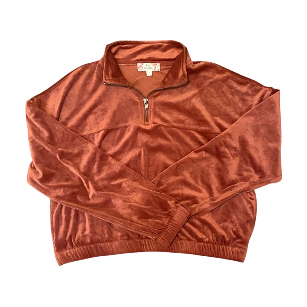 Pink Republic Brown Zip Up Sweater